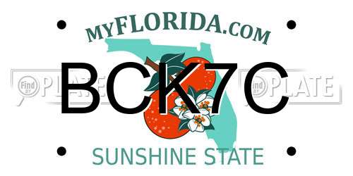 BCK7C Florida License Plate