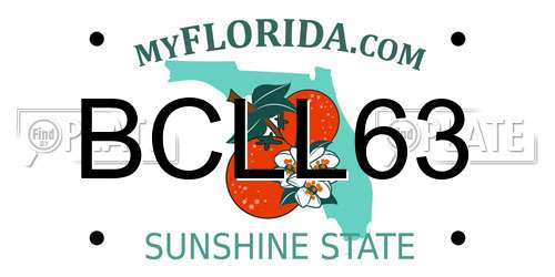 BCLL63 Florida License Plate