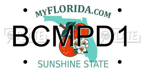 BCMPD1 Florida License Plate