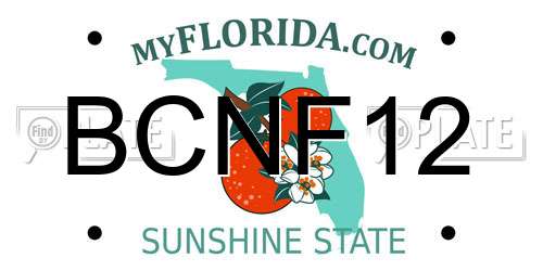 BCNF12 Florida License Plate