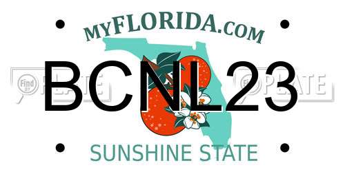 BCNL23 Florida License Plate