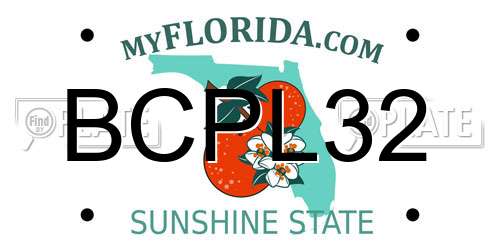 BCPL32 Florida License Plate