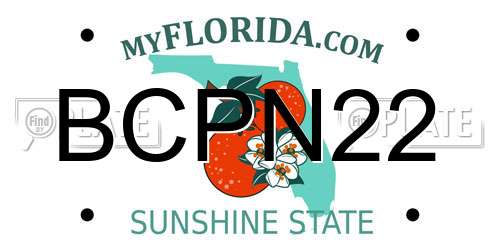 BCPN22 Florida License Plate