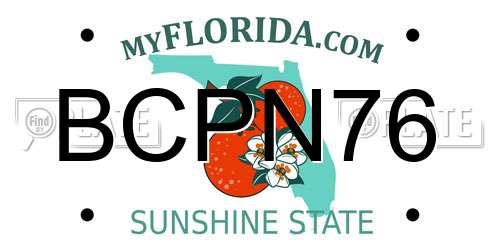 BCPN76 Florida License Plate