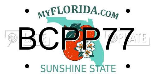 BCPP77 Florida License Plate