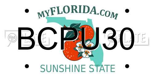BCPU30 Florida License Plate