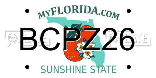 BCPZ26 Florida License Plate