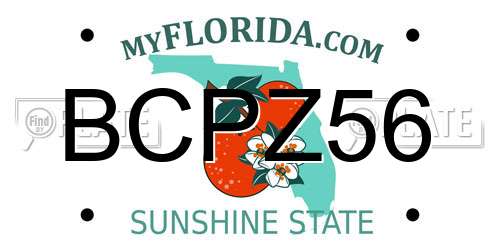 BCPZ56 Florida License Plate