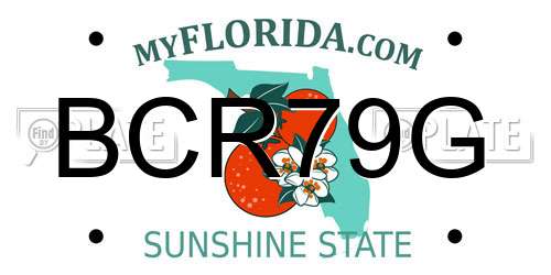 BCR79G Florida License Plate