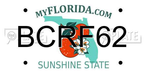 BCRF62 Florida License Plate