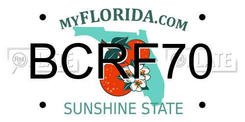 BCRF70 Florida License Plate