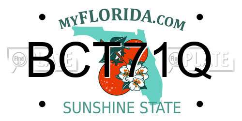 BCT71Q Florida License Plate
