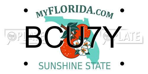 BCU7Y Florida License Plate