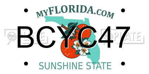 BCYC47 Florida License Plate