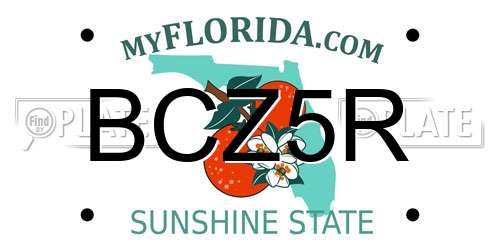 BCZ5R Florida License Plate