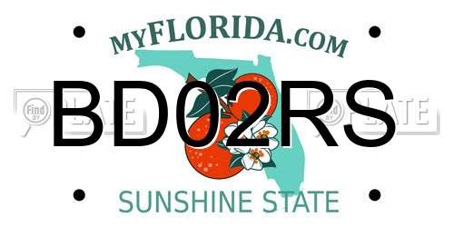BD02RS Florida License Plate