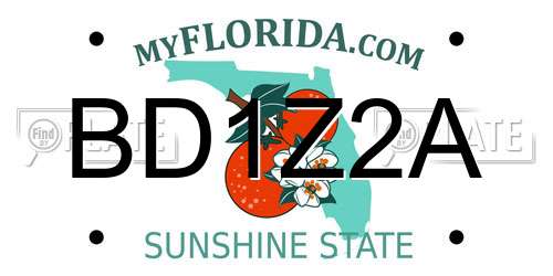 BD1Z2A Florida License Plate