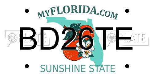 BD26TE Florida License Plate