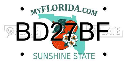 BD27BF Florida License Plate