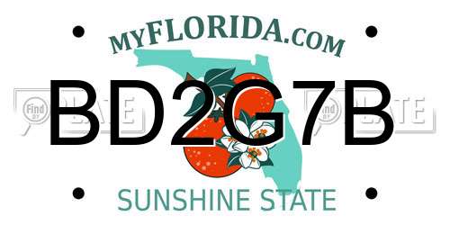 BD2G7B Florida License Plate