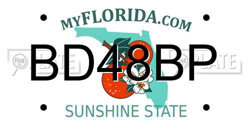 BD48BP Florida License Plate