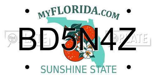 BD5N4Z Florida License Plate