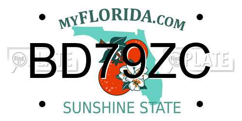 BD79ZC Florida License Plate