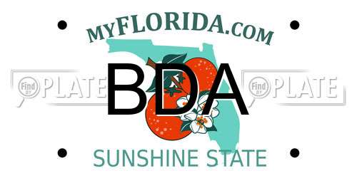 BDA Florida License Plate