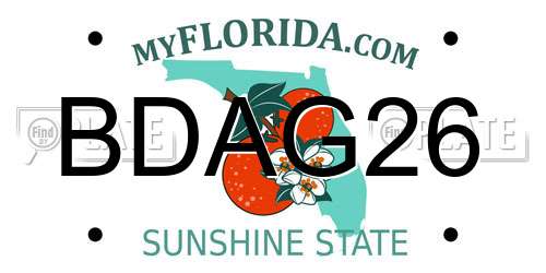 BDAG26 Florida License Plate