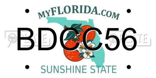 BDCC56 Florida License Plate