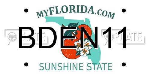 BDEN11 Florida License Plate