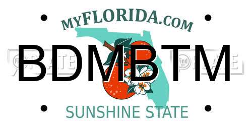 BDMBTM Florida License Plate