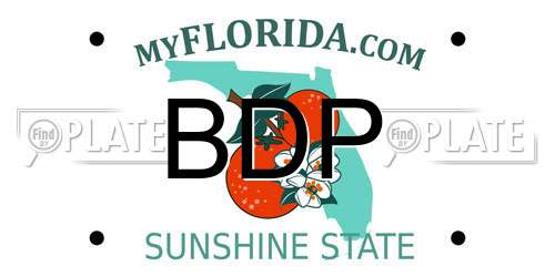 BDP Florida License Plate