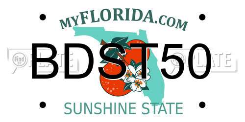 BDST50 Florida License Plate