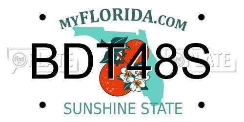 BDT48S Florida License Plate
