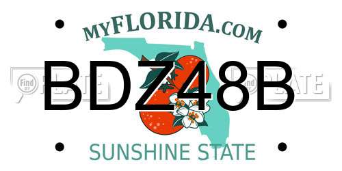 BDZ48B Florida License Plate