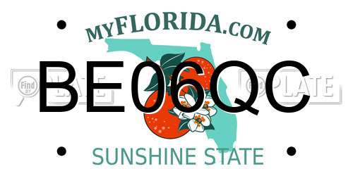 BE06QC Florida License Plate