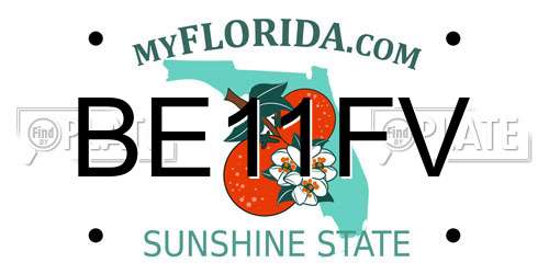 BE11FV Florida License Plate
