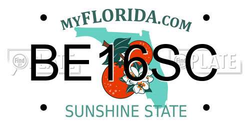 BE16SC Florida License Plate