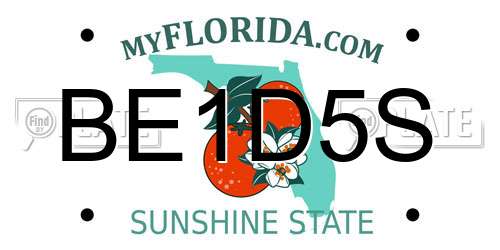 BE1D5S Florida License Plate