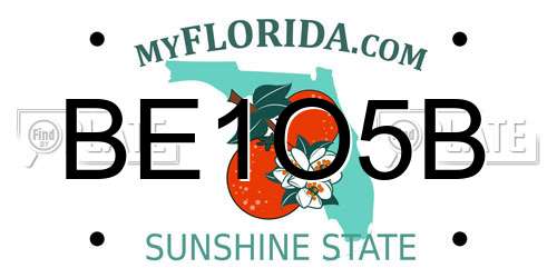 BE1O5B Florida License Plate