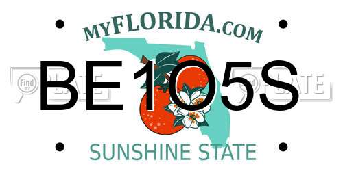 BE1O5S Florida License Plate