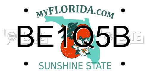 BE1Q5B Florida License Plate