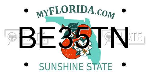 BE35TN Florida License Plate