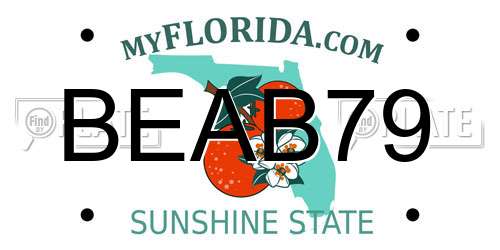 BEAB79 Florida License Plate