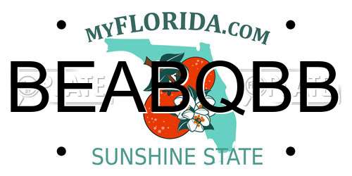 BEABQBB Florida License Plate