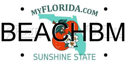 BEACHBM Florida License Plate