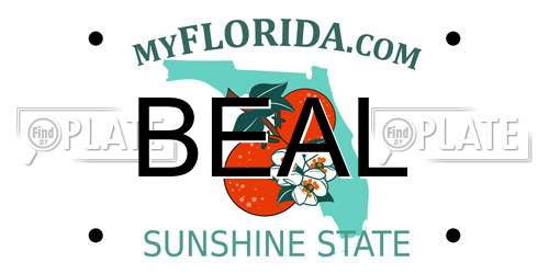 BEAL Florida License Plate