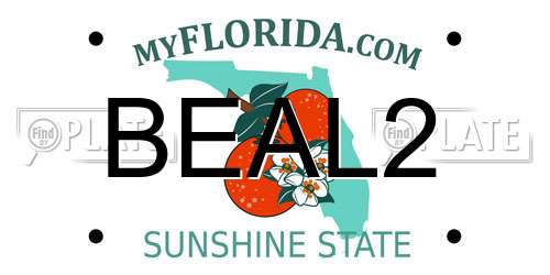 BEAL2 Florida License Plate