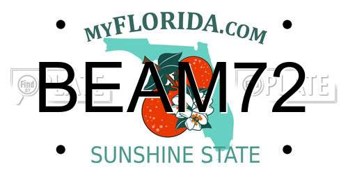 BEAM72 Florida License Plate